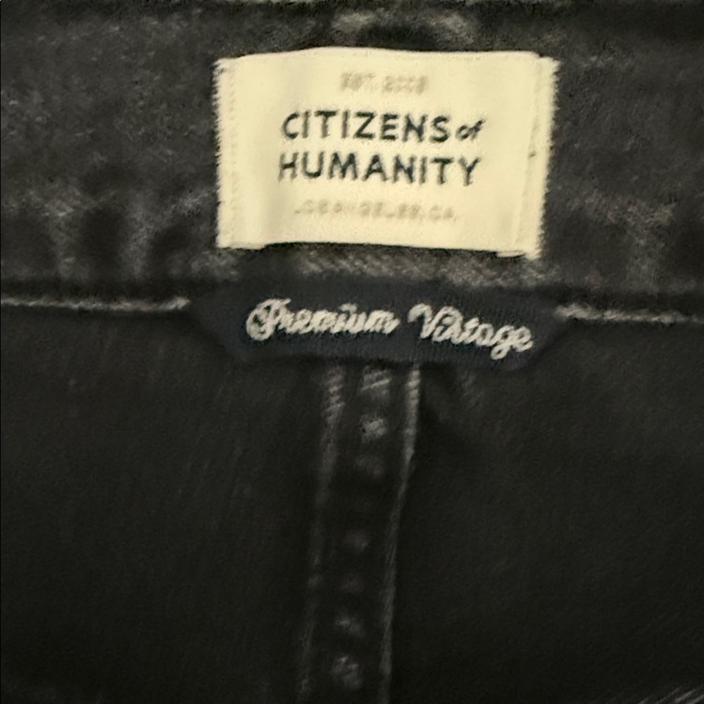 🖤 Citizens of Humanity Annabelle Cutoff Denim Shorts Black Sz 24 - Picture 13 of 16